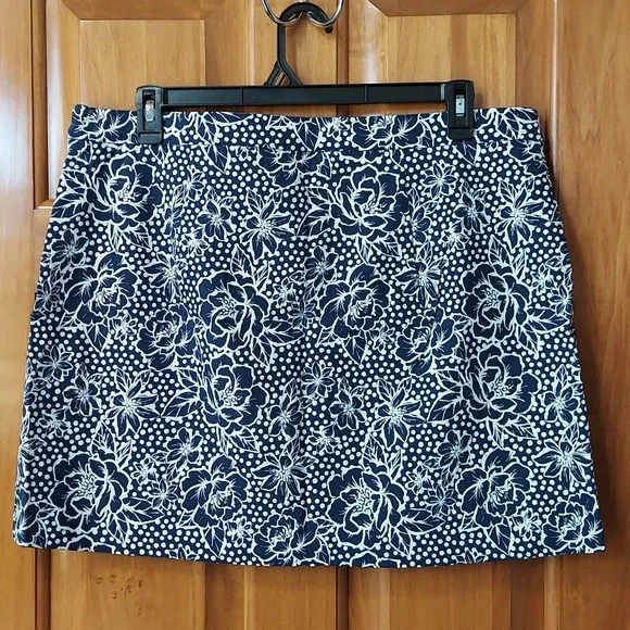 *๐ Rafaella Comfortable Stretchy Skort Mediterranean Blue Floral, Size XXL, NEW - Picture 4 of 9